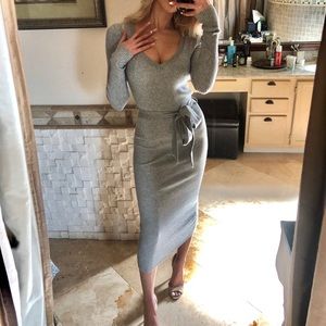 Grey Long Sleeve Dress🤍
